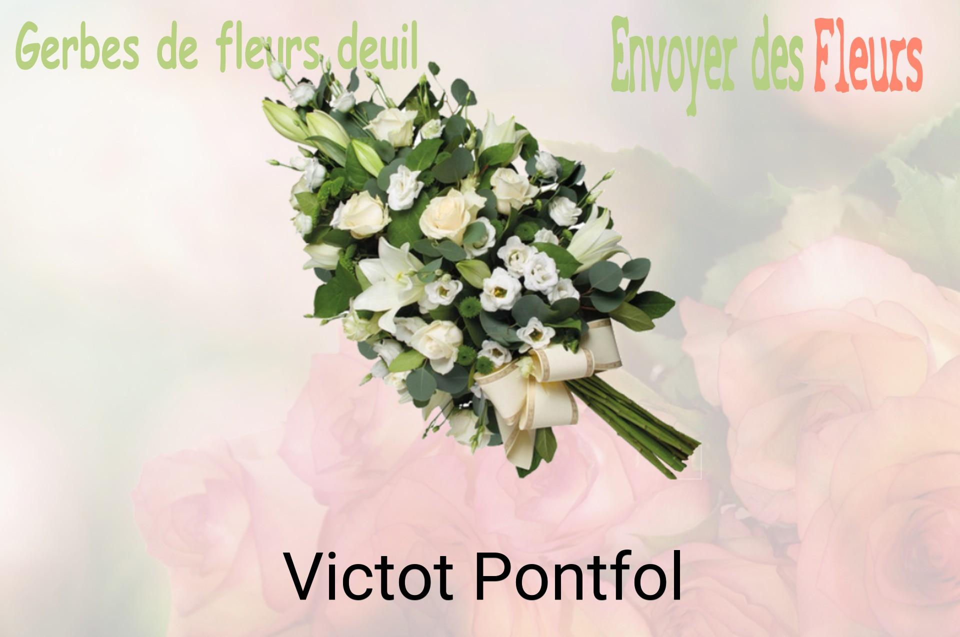 Gerbe de fleurs de deuil livrée à Victot-Pontfol